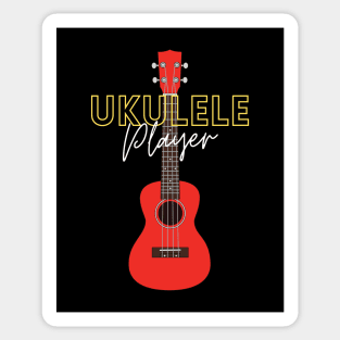 Ukulele Player Red Ukulele Sticker